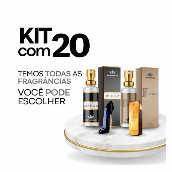 20 Perfumes Kit Bortoletto 15ml